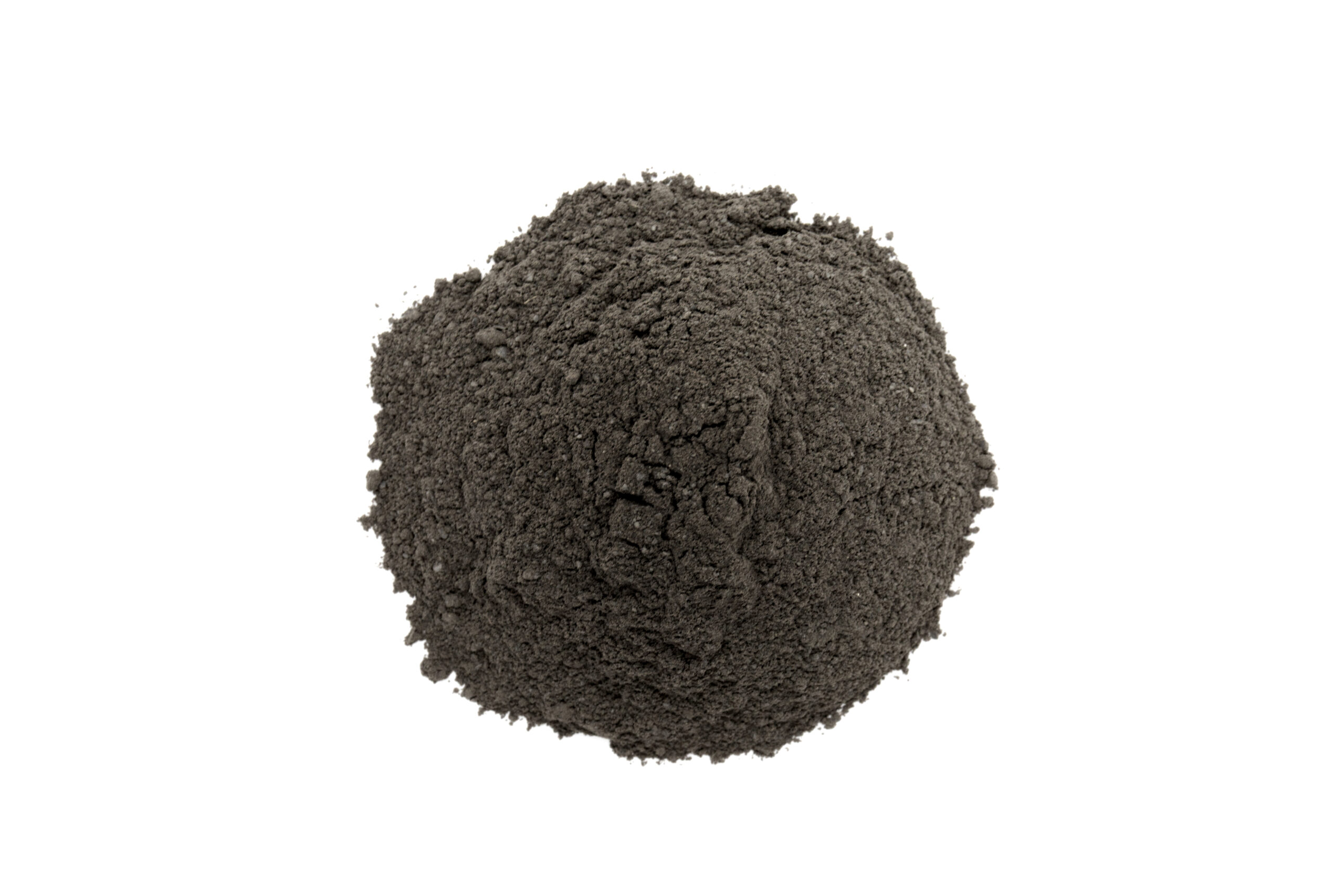 Black,Cosmetic,Clay,Powder,Isolated,On,White,Background,-,Top