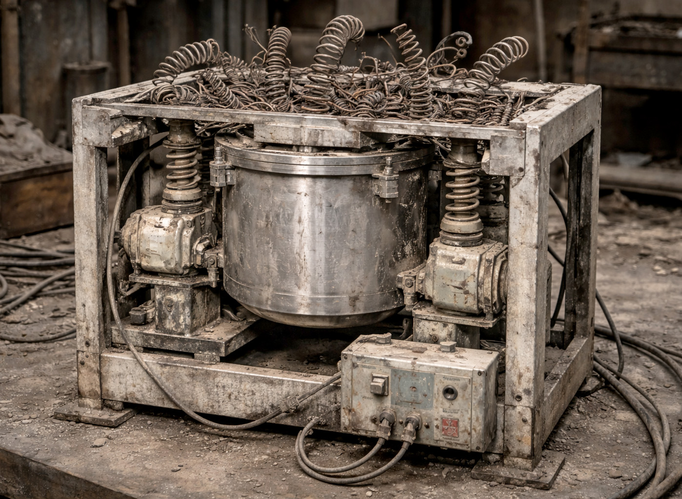 old broken down mixer